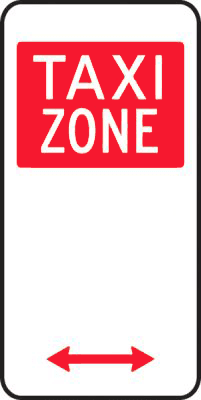 Official NSW Taxi Zone sign example