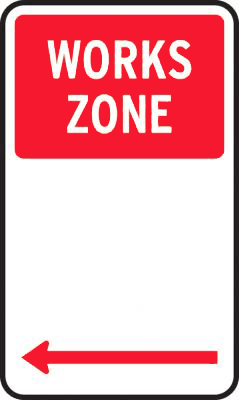 Official NSW Works Zone sign example