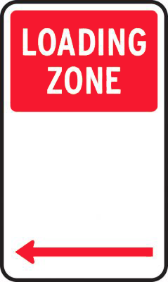 Loading Zone parking sign