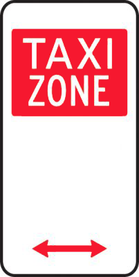 Taxi Zone parking sign